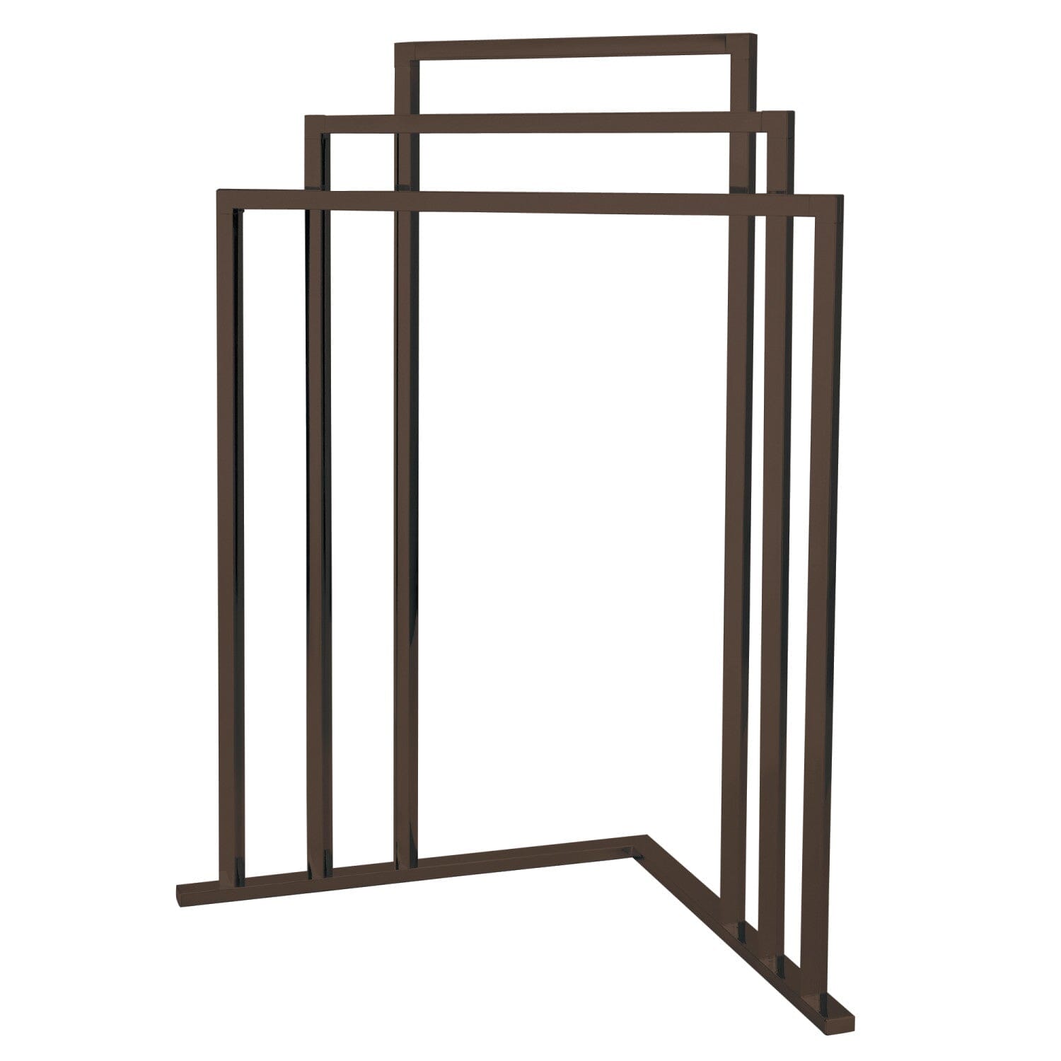 Edenscape 32 15/16 Inch Freestanding Pedestal 3-Tier L-Shaped Corner Towel Rack - Space-Saving Bathroom Organizer for Small Spaces & Luxury Hotels