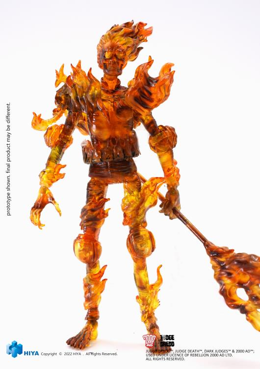 1/18 Scale HIYA 4-Inch Action Figure - Exquisite Mini Series Judge Dredd Judge Fire - Collectible Model for Display & Diorama Scenes