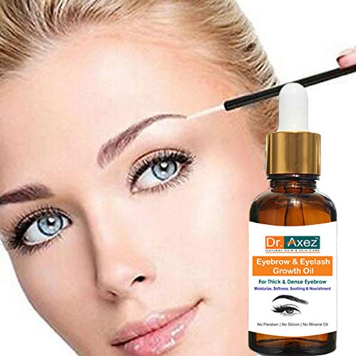 Dr. Axez 100% Pure Natural Castor Oil Eyebrow & Eyelash Growth Serum - 50ml | Organic Herbal Hair Oil for Thicker Brows & Longer Lashes | Handmade Home Remedy for Daily Beauty Care