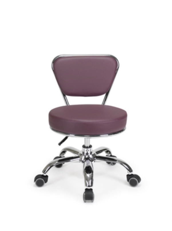 Dayton Rolling Stool - Adjustable Height Rolling Chair with Wheels for Salon, Workshop, and Office Use