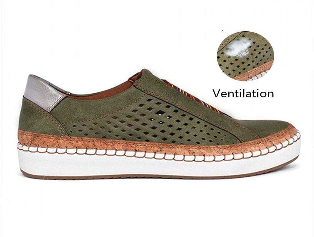 **JITUUE Women's Slip-On Sneakers - Breathable Mesh Loafers with Platform Sole for Casual Walking & Everyday Comfort | Perfect for Work, Travel & Relaxation**