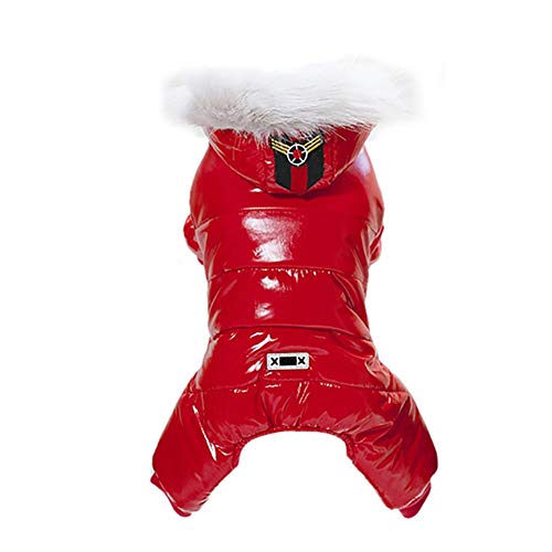 Jinpet Waterproof Windproof Winter Dog Coat - Warm Hooded Jacket for Small & Medium Dogs | Cold Weather Snowsuit for Puppies, Outdoor Walks & Winter Adventures