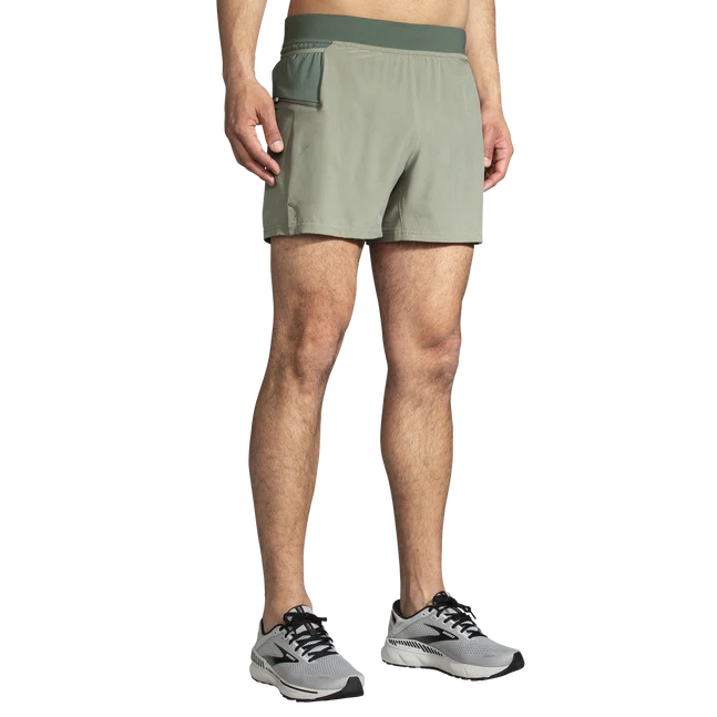 Brooks Sherpa 5 Men's 2-in-1 Running Shorts with Liner - Lightweight & Breathable for Training, Gym Workouts & Outdoor Activities