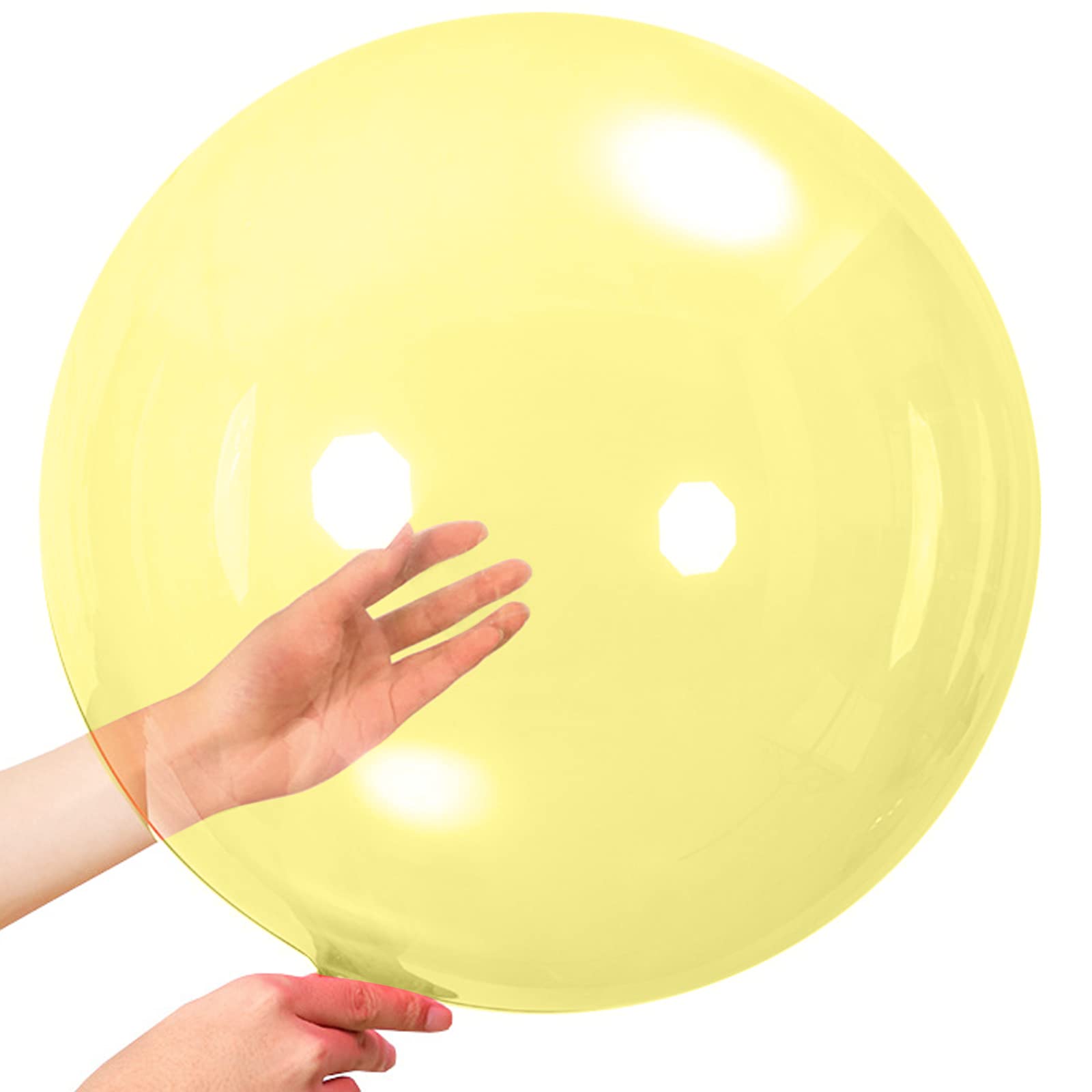 18 Inch Helium Bobo Balloons for LED Light Up - Party Decorations for Christmas, Wedding, Birthday (Yellow, 10 Pack) | Indoor & Outdoor Events, Baby Showers, Graduation Celebrations