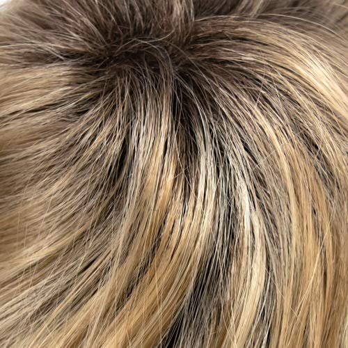 Poppy 3/4 Cap Wig - Synthetic Curly Hairpiece with Rooted Color 12/R8, 14
