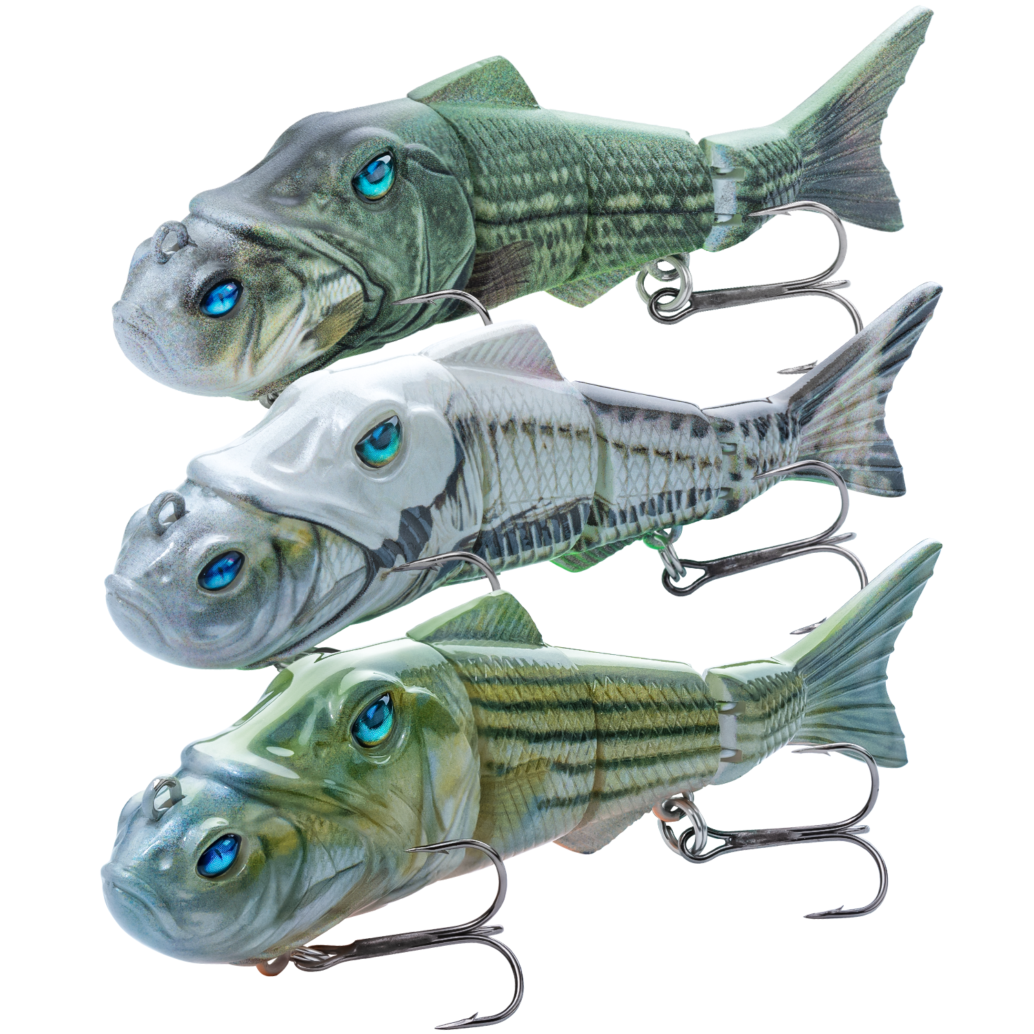 Premium M1 Metal Jointed Swimbait - Realistic Fishing Lure for Bass, Pike & Saltwater - Slow Sink Action for Deep Water & Shore Fishing