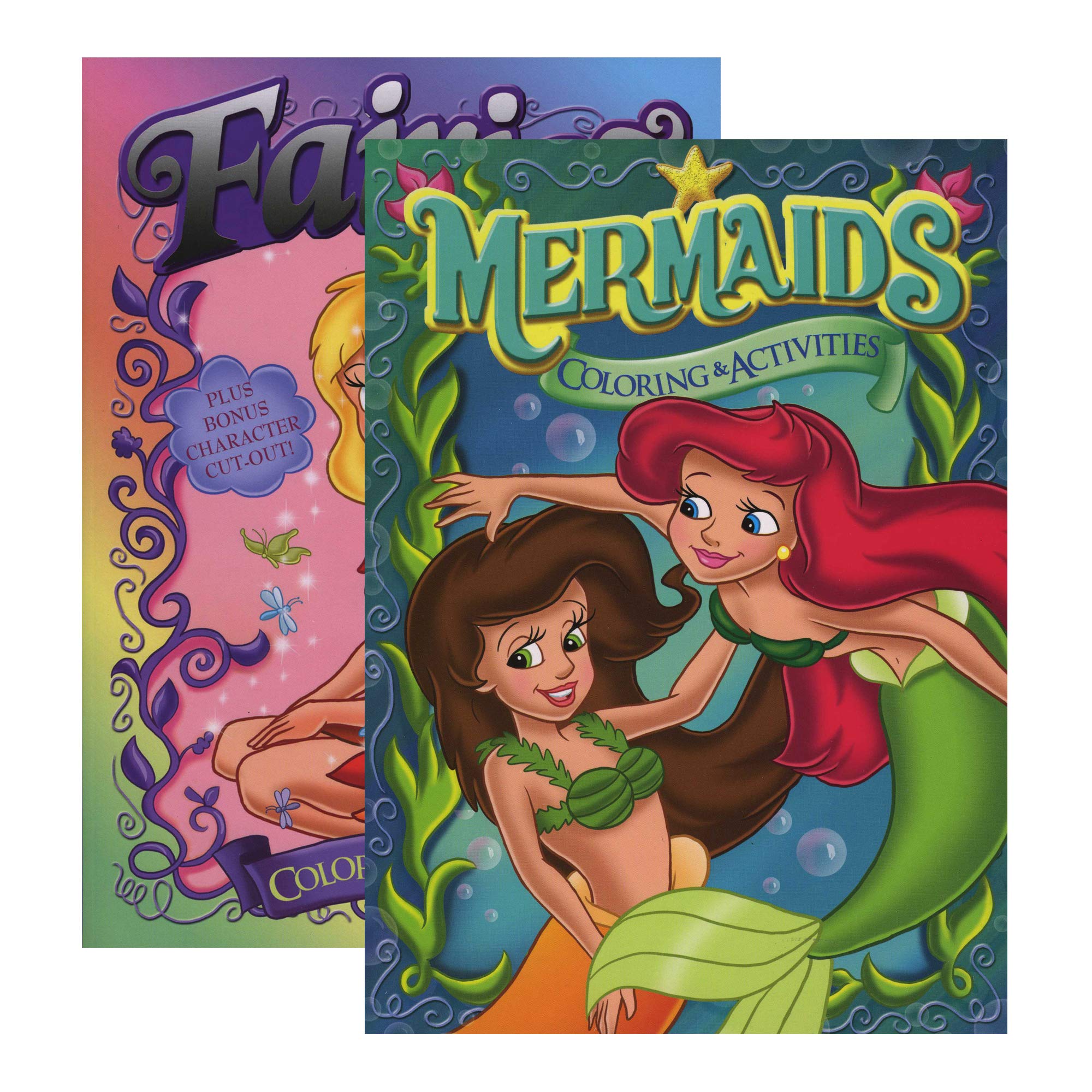 Jumbo Fairies & Mermaids Coloring Book for Kids - 48-Page Activity Workbook with Fun Drawing Games, Perfect Gift for Toddlers & Children - Ideal for Classroom Learning, Homeschooling & Birthday Parties
