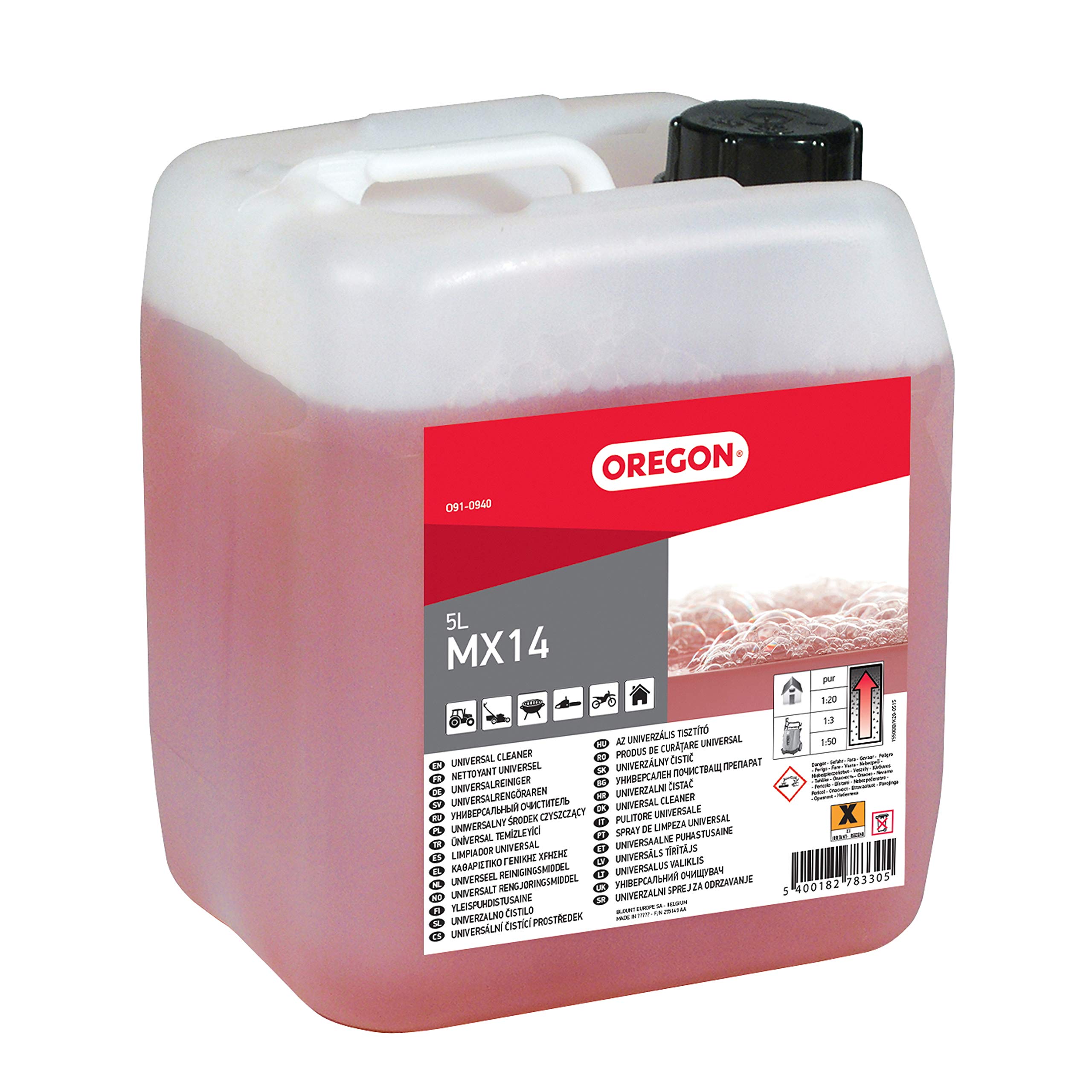 Oregon O91-9040 Biodegradable MX-14 Workshop Liquid Cleaner | Heavy-Duty Degreaser for Automotive, Industrial & Home Use | Eco-Friendly Cleaning Solution for Tools, Floors & Machinery