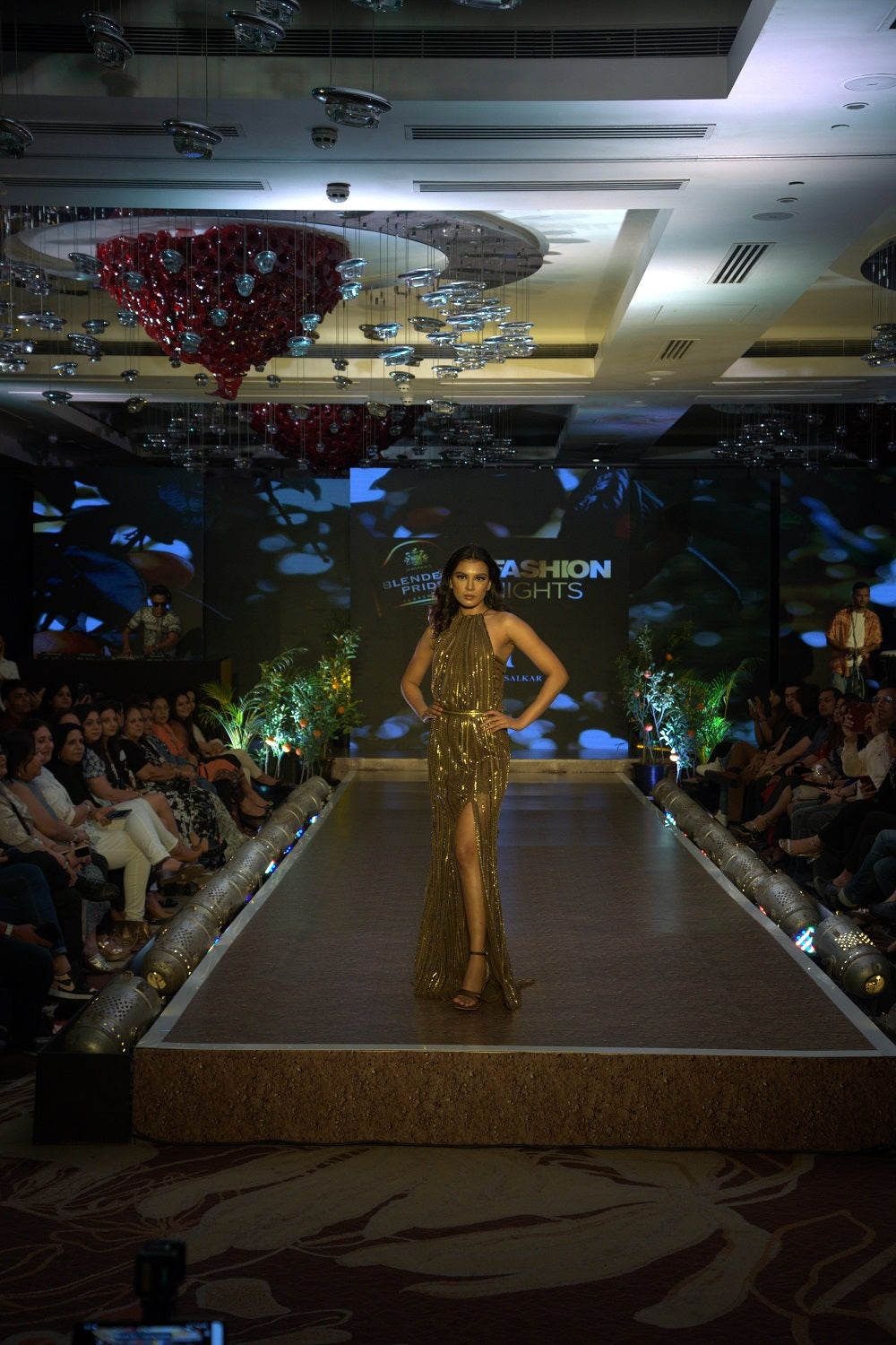 Elegant Chocolate Brown Gown with Vintage Sequined Embroidery - Perfect for Evening Parties, Weddings & Special Occasions