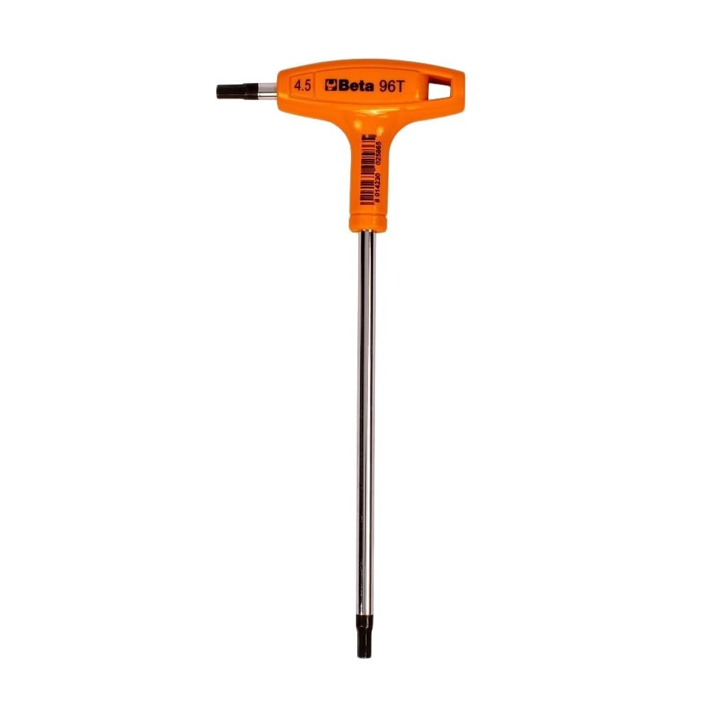 Beta 96T High Torque T-Handle Hex Key Wrench Set - 4.5mm Precision Tool for Bicycle, Motorcycle & Furniture Assembly | Durable Alloy Steel L-Key for DIY & Professional Use