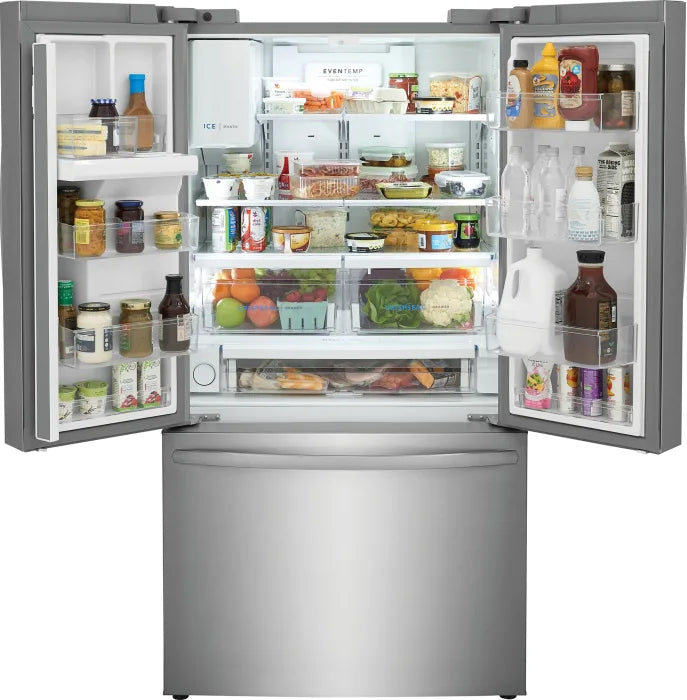 Frigidaire FRFS2823AS 27.8 Cu. Ft. Stainless Steel French Door Refrigerator - Standard Depth for Modern Kitchen & Open Floor Plan Homes
