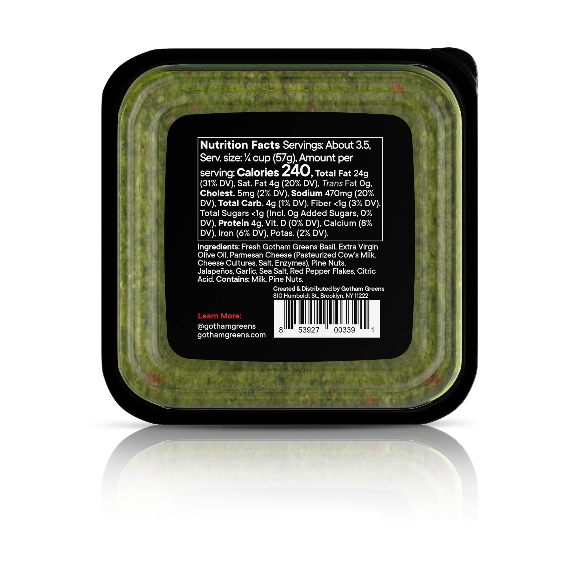 Gotham Greens Spicy Pesto Sauce - 6.5 Oz Jar | Vegan Basil Pesto with Chili | Perfect for Pasta, Pizza & Sandwiches | Gluten-Free & Non-GMO | Gourmet Italian Condiment