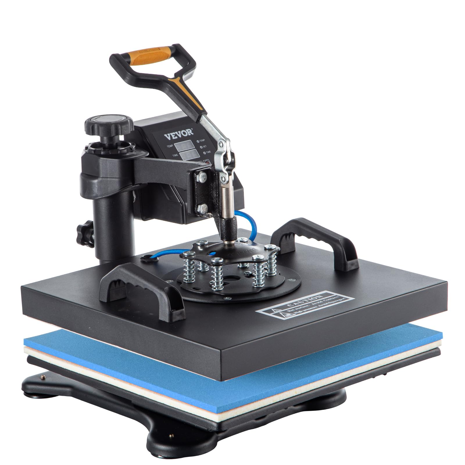 VEVOR 15x15 Inch 6-in-1 Heat Press Machine with Digital Display & 360° Swing Away - Professional T-Shirt Printing, Sublimation for Hats, Mugs, Plates & Caps - Perfect for DIY Crafts, Small Business & Custom Apparel Projects