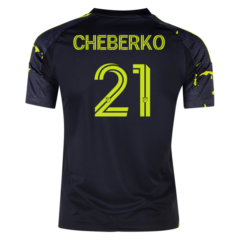 Adidas Columbus Crew Yevhen Cheberko Away Jersey 25/26 - Black & Yellow Soccer Jersey for Men - Perfect for Matchdays, Fan Events & Sports Enthusiasts