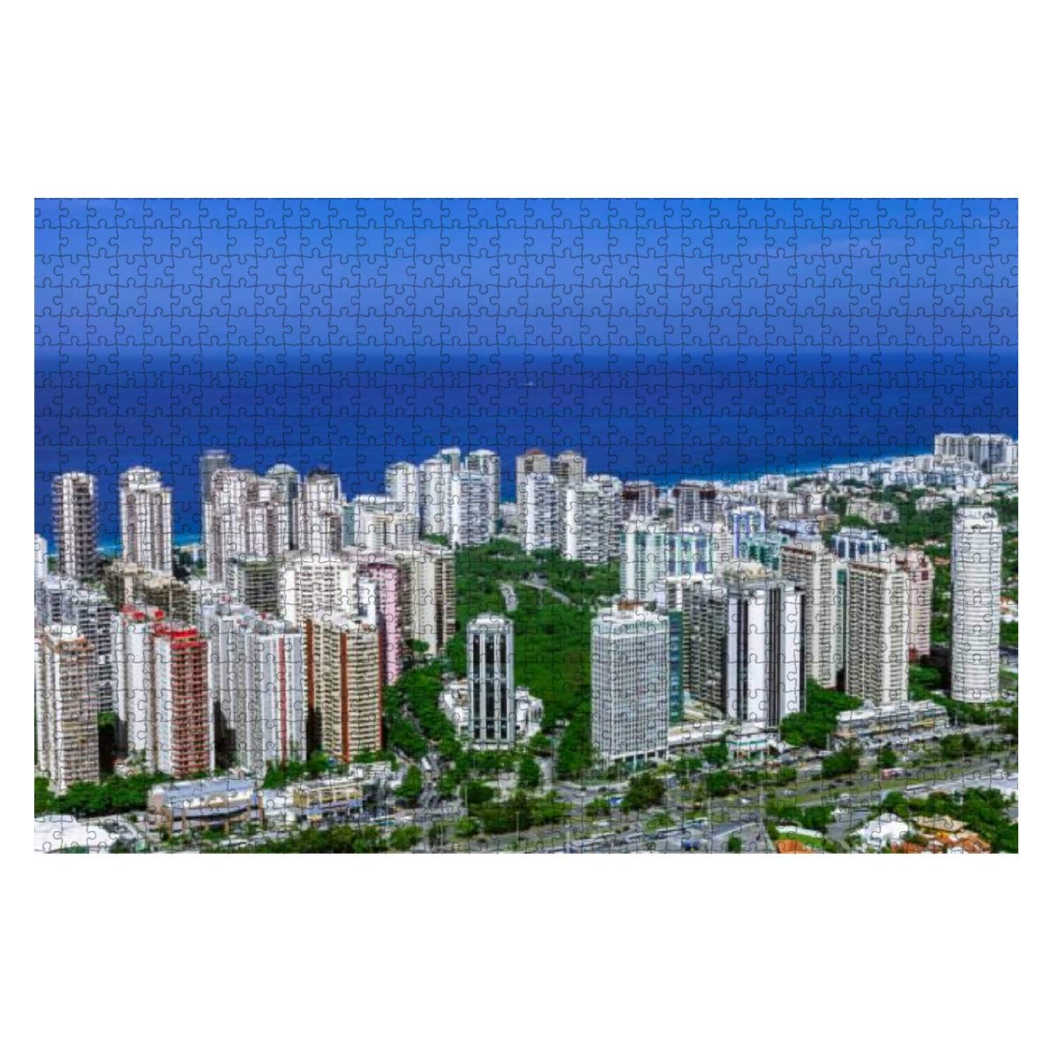 1000-Piece Wooden Jigsaw Puzzle - Barra da Tijuca Rio de Janeiro Scenery | Educational Brain Teaser for Kids & Adults | Stress Relief Game | Perfect for Family Game Night & Classroom Activities