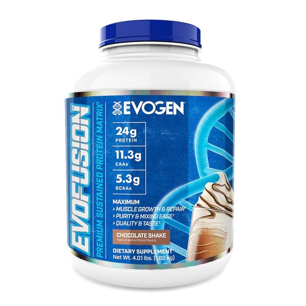 Evogen Evofusion Chocolate Protein Shake - 1820g (64.2oz) for Muscle Recovery & Post-Workout Nutrition | Delicious Chocolate Flavor Protein Powder for Gym, Fitness & Weight Management