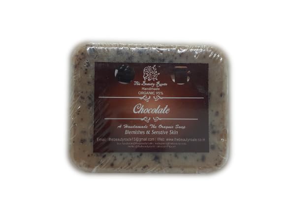Organic Chocolate Soap for Acne & Sensitive Skin - Natural Face & Body Cleanser for Men & Women | 100g | Perfect for Daily Skincare Routine & Spa Treatment at Home
