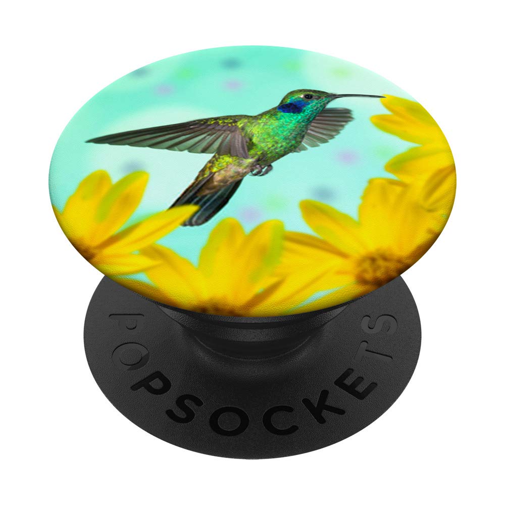 Hummingbird Flower Nectar PopSockets PopGrip - Swappable Phone Grip for iPhone, Samsung & Tablets - Perfect for Nature Lovers & Outdoor Photography