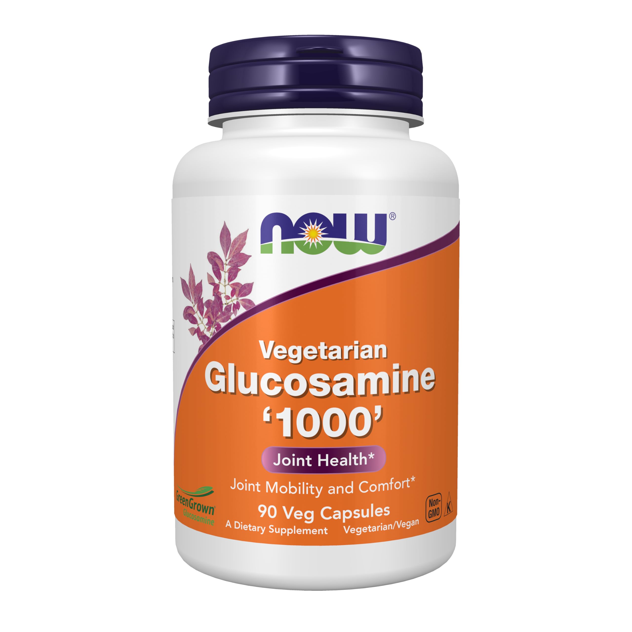 NOW Foods Glucosamine 1000mg with GreenGrown® - Vegetarian Capsules for Joint Support - 90 Count - Supports Mobility & Joint Health for Active Lifestyles