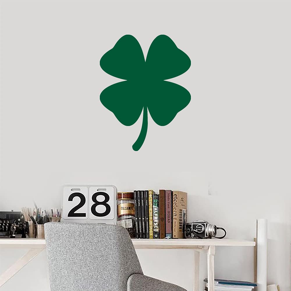 Premium Waterproof Vinyl Decal Stickers - Set of 2 Four Leaf Clover (Green) for Laptop, Phone, Helmet, Car Window, Bumper, Mug, Cup, Door & Wall Decor | Perfect for St. Patrick's Day Gifts, Irish-Themed Parties & DIY Home Decoration