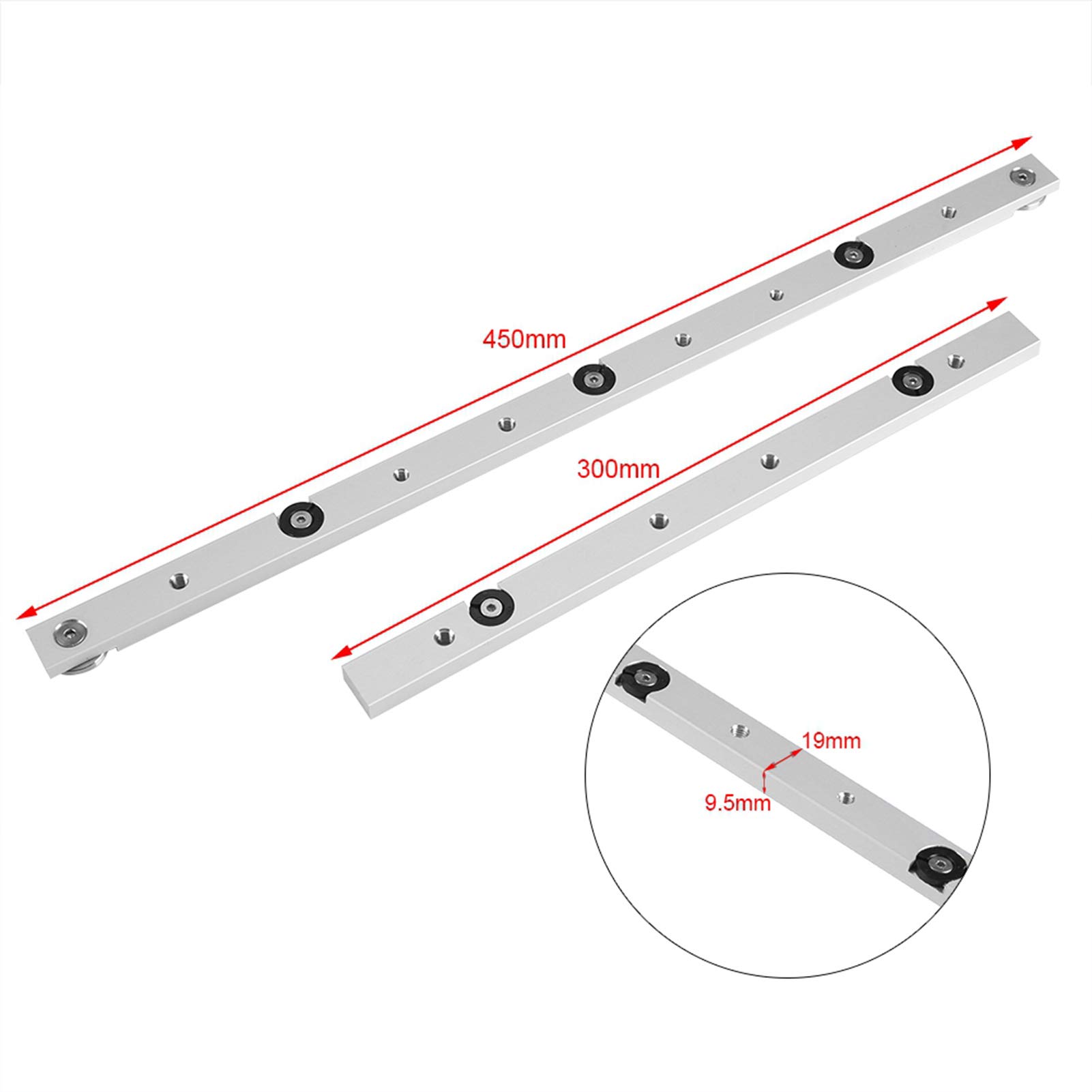 Aluminum Alloy Miter Bar Slider - 300mm Precision Table Saw Gauge Rod for Woodworking Jigs, Fixtures & Router Tables | Perfect for DIY Projects, Cabinet Making, and Woodshop Sleds