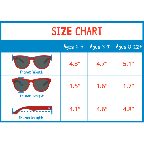 Classic Polarized Blue Sunglasses (8-12) - UV Protection & Anti-Glare for Outdoor Activities - Perfect for Driving, Beach & Sports