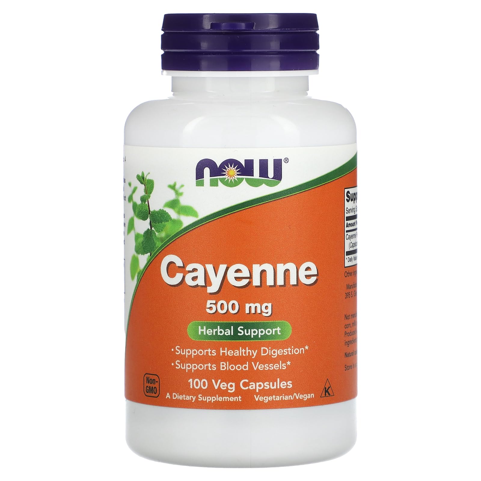 Now Foods Cayenne 500mg 100 Capsules - Supports Circulation & Metabolism - Perfect for Cooking & Wellness Routines