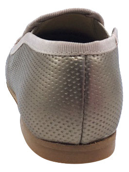 Luccini Slip On Smoking Loafers for Men - Perforated Bronze Leather Casual Shoes | Comfortable & Stylish for Office, Parties & Daily Wear