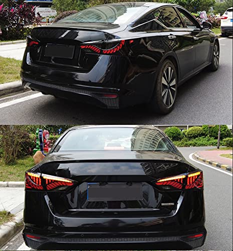 TT-ABC LED Tail Lights for Nissan Altima Teana 2019 2020 2021 - Smoked Lens with Start Animation - Brake Lights & Turn Signals - Easy Installation Auto Accessories - Perfect for Night Driving & Car Customization