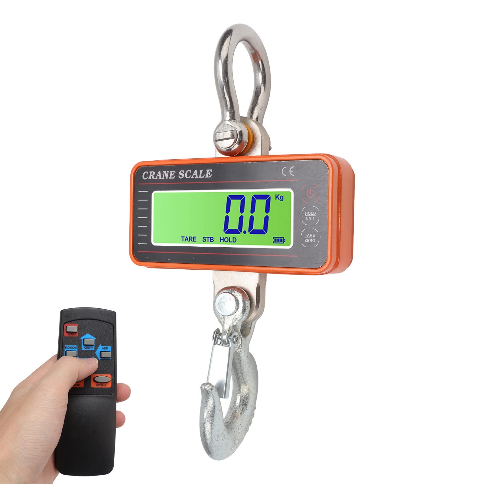 1500kg/3000lb Digital Hanging Scale - Heavy Duty Aluminum Industrial Crane Scale with Remote Control | Portable Electronic Weighing Device for Farm, Fishing, Warehouse & Logistics | Perfect for Livestock, Cargo & Equipment Weighing