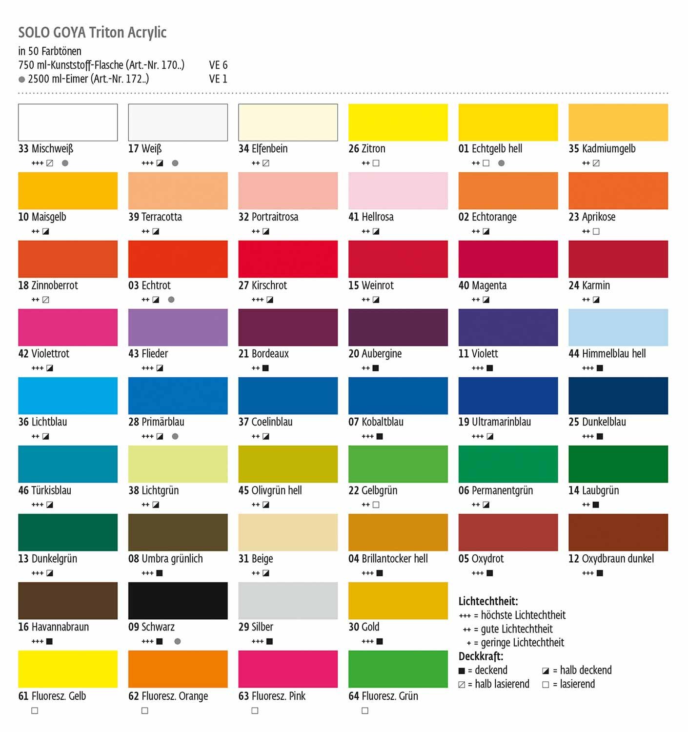 EverJoice Kreul 17028 - Solo Goya Triton Acrylic Paint Primary Blue, 750 ml Bottle, Fast-Drying Matte Water-Based Paint, Studio-Quality for Artists, Highly Pigmented & Opaque - Perfect for Canvas, Murals, DIY Crafts & Home Decor Projects