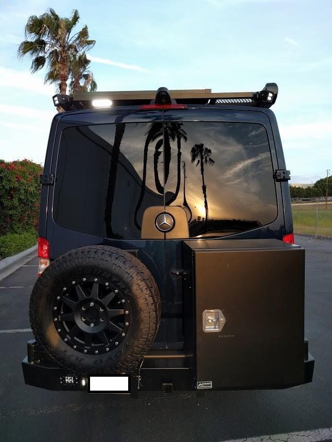 Aluminess Rear Bumper for Mercedes Sprinter (2007-2018) - Heavy Duty Steel Replacement Bumper with Hitch Receiver | Perfect for Off-Roading, Camping & Van Conversions