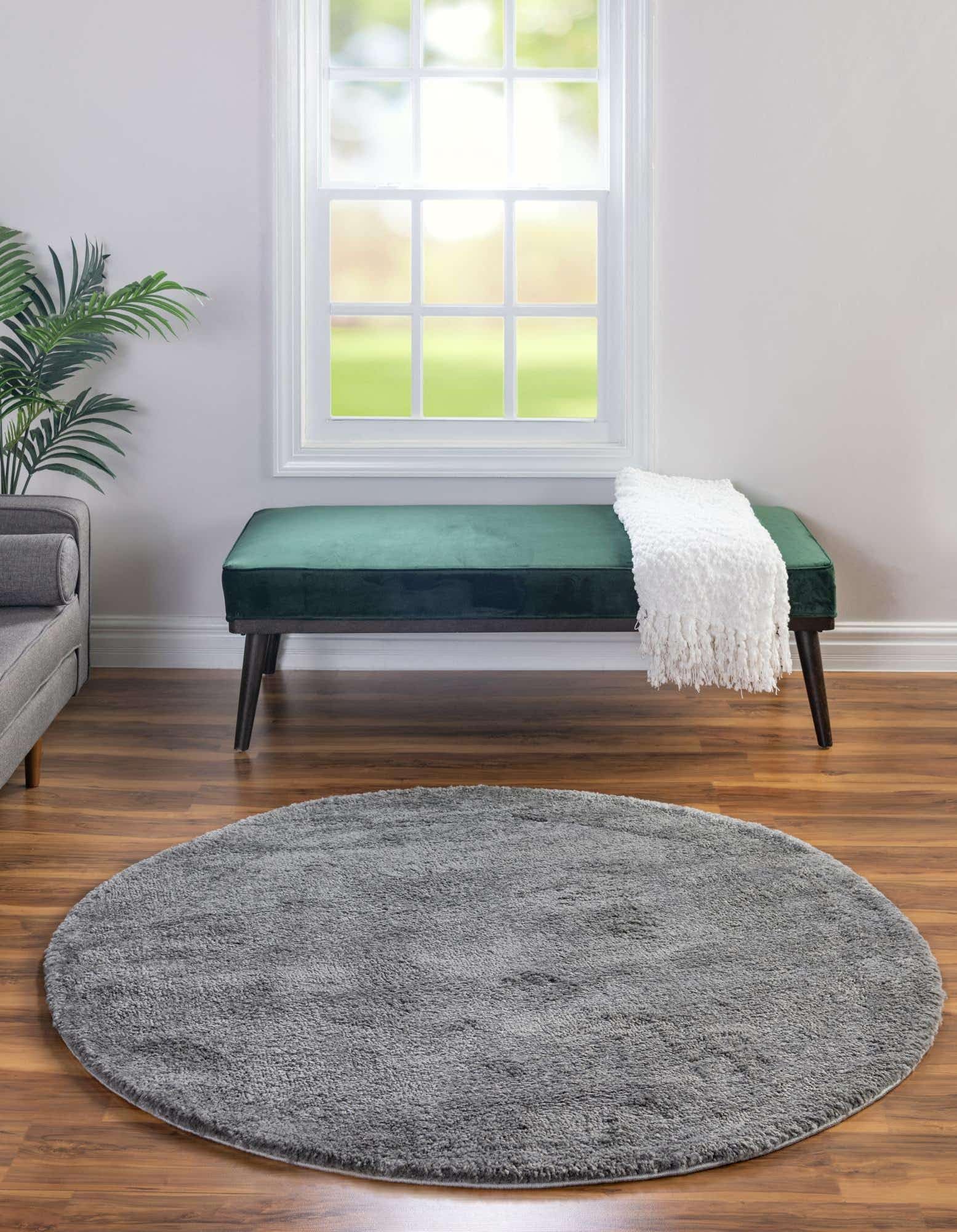 Unique Loom Solo Collection Calabasas Round Area Rug - 7'10