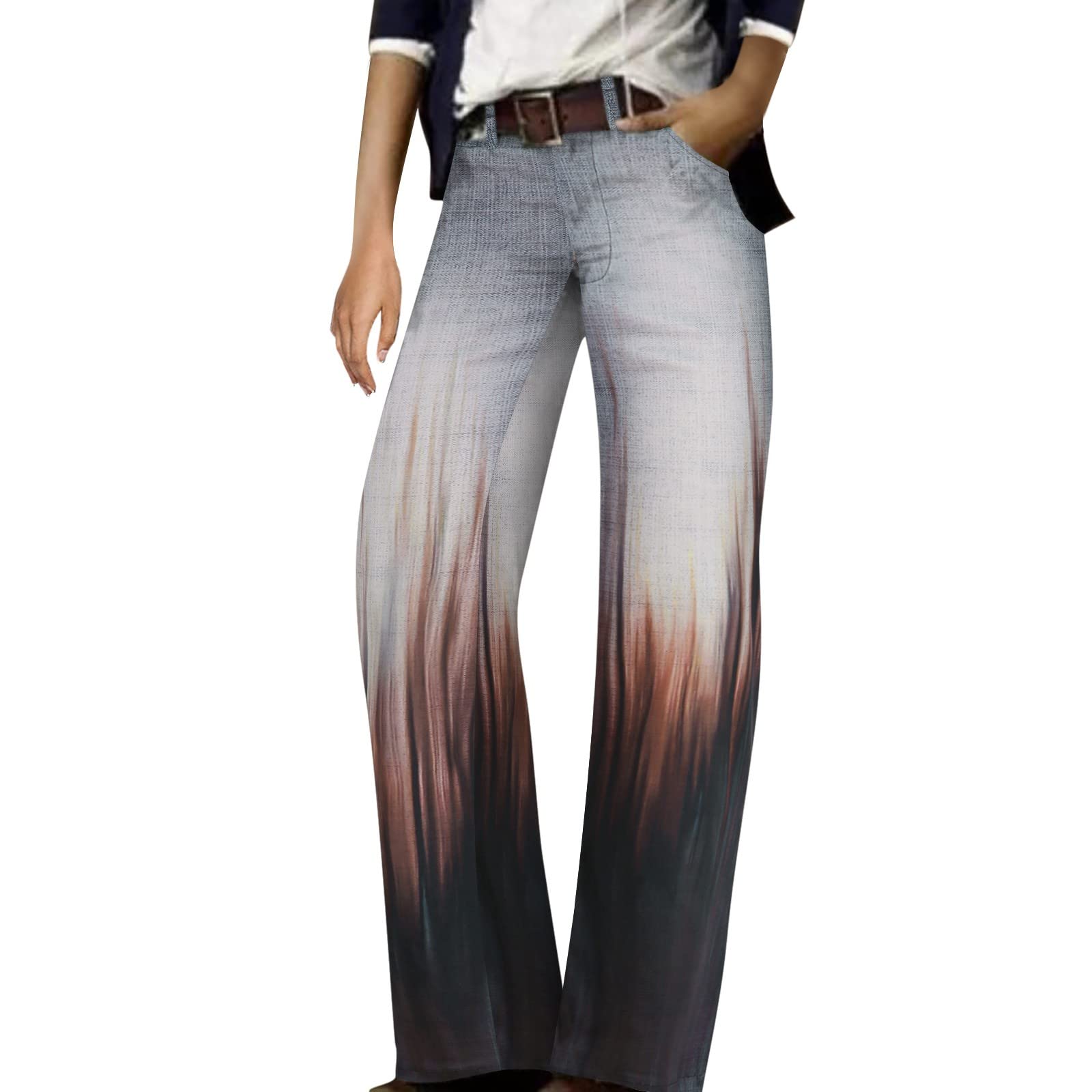 Women's Fleece Pants - Soft Printed Casual Loose Trousers with Straight Leg for Comfort & Style | Perfect for Lounge Wear, Winter Outfits & Home Relaxation