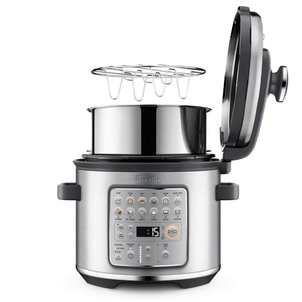 Breville The Fast Slow Go Multi-Function Cooker - 6-in-1 Pressure & Slow Cooker with Smart Programs - Perfect for Soups, Stews, Rice & Meal Prep in Modern Kitchens