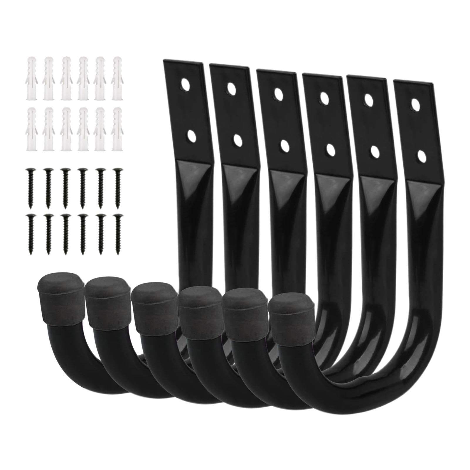 Heavy Duty Garage Ladder Hooks Set - Wall Mounted Storage Hooks for Ladders, Bikes, Hoses & Tools | Perfect for Garage Organization, Shed Storage & Workshop Use