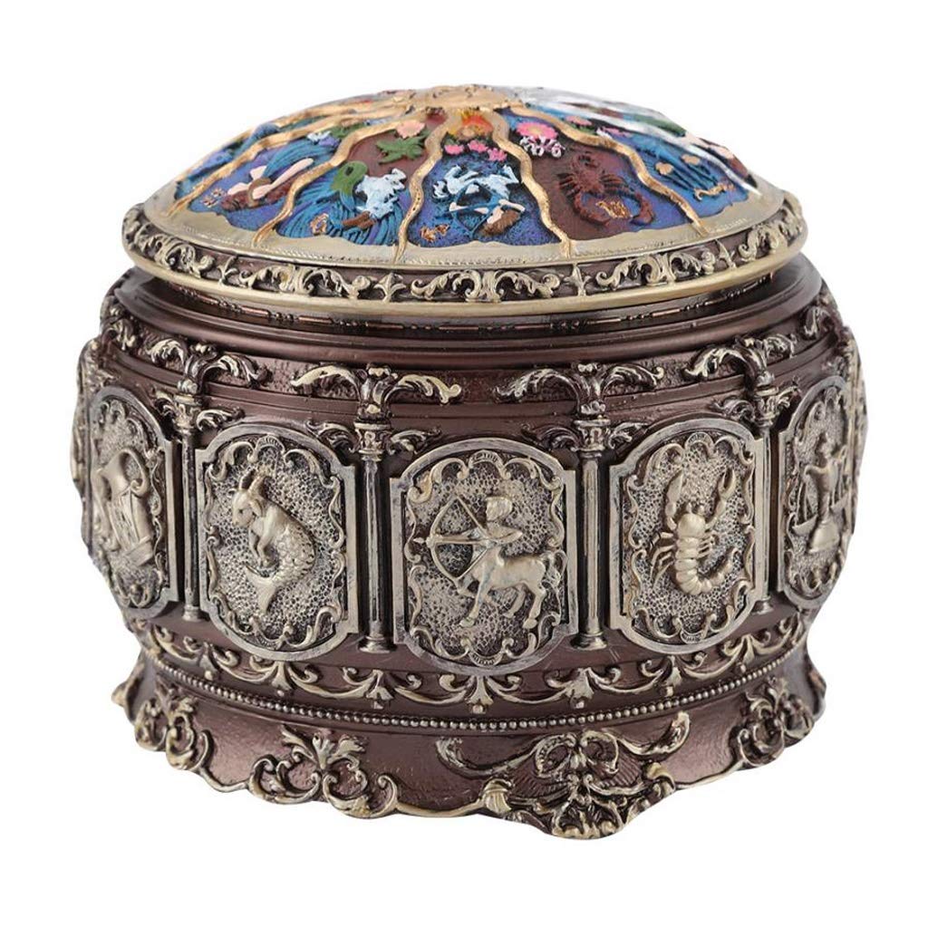 Vintage Music Box with 12 Constellations - Rotating Goddess Figurine, Twinkling LED Lights, Perfect Christmas & Birthday Gift for Home Decor (Sagittarius) | Ideal for Bedroom Display, Wedding Centerpiece & Collectible Gift