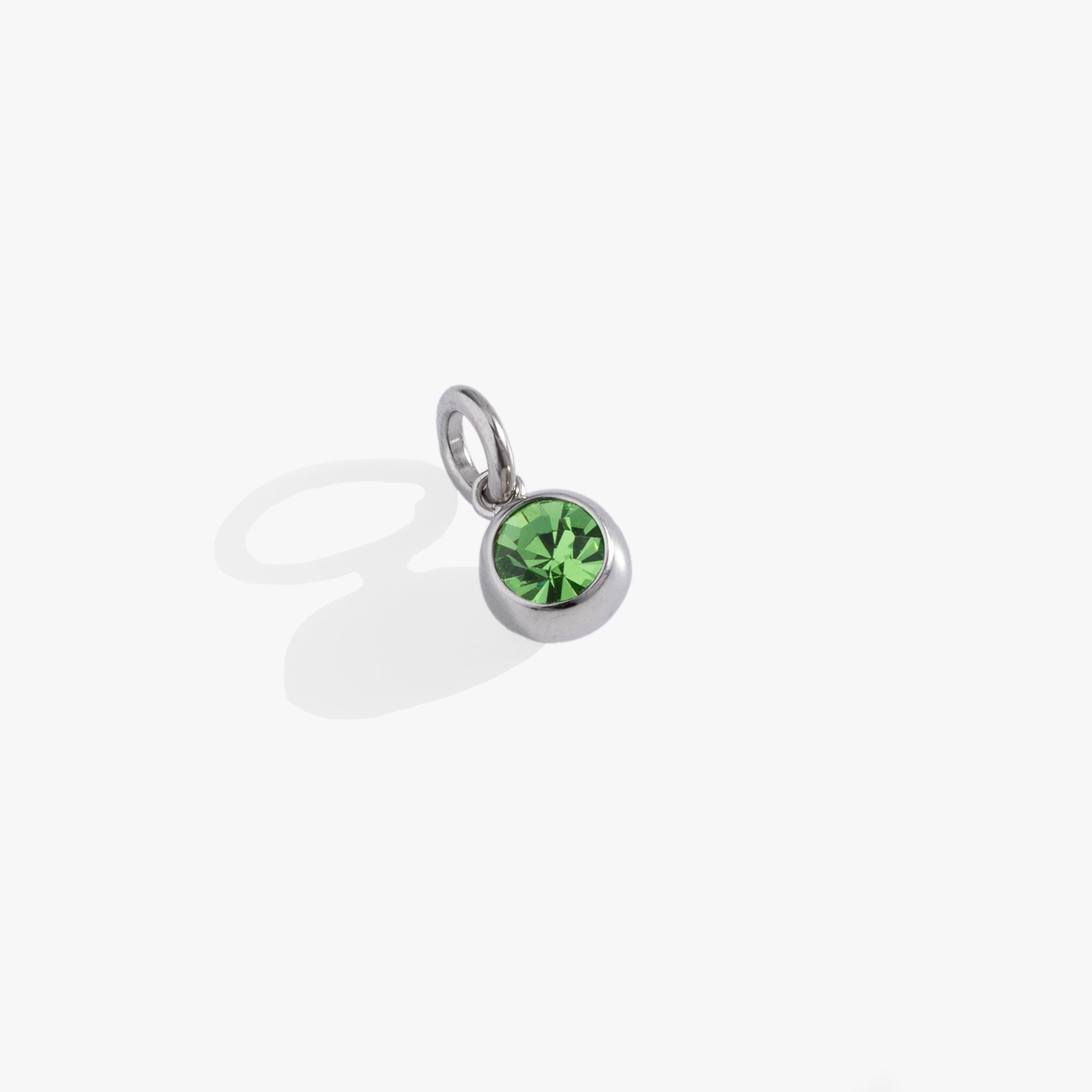 August Birthstone Peridot Interchangeable Charm Pendant - Sterling Silver Necklace for Women - Perfect Gift for August Birthdays & Special Occasions - Ideal for Layering, Everyday Wear & Jewelry Gifting