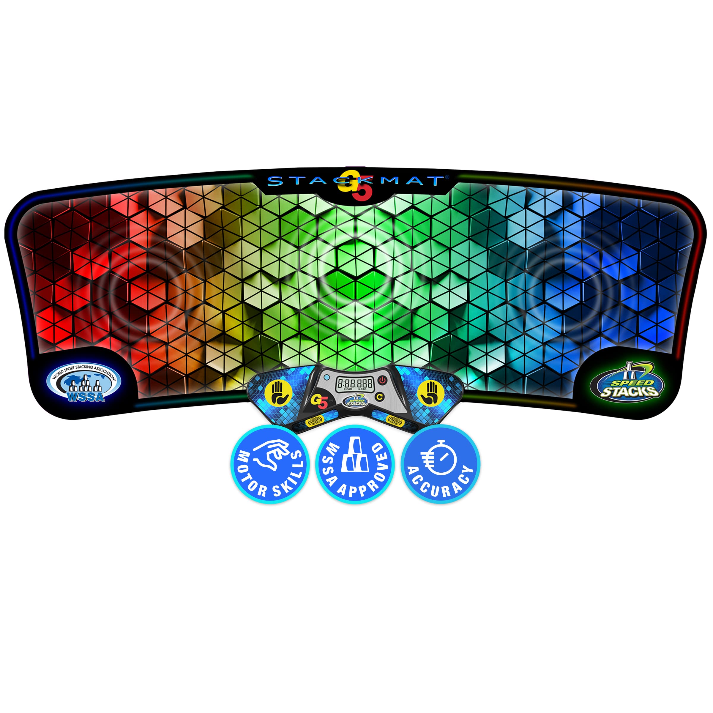Speed Stacks G5 Stackmat Timer and Mat - Precision to 0.001 Seconds with Batteries Included | Official Equipment for Sport Stacking & Speed Cubing Competitions | Perfect for Tournaments, Practice, and Family Game Nights