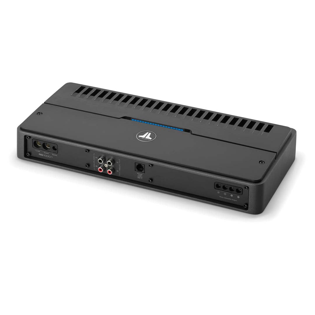 JL Audio RD1000/1 Class D Mono Amplifier - 1000W High Power Car Subwoofer Amp for Deep Bass | Perfect for Car Audio Systems & Truck Sound Upgrades