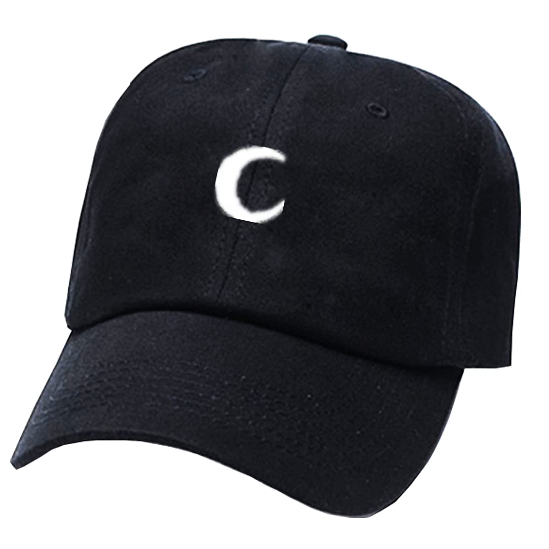 Furtony Adjustable Cotton Baseball Cap with Moon Pattern Embroidery - Stylish Hip-Hop Hat for Men & Women - Perfect for Streetwear, Outdoor Activities and Fashion Accessories