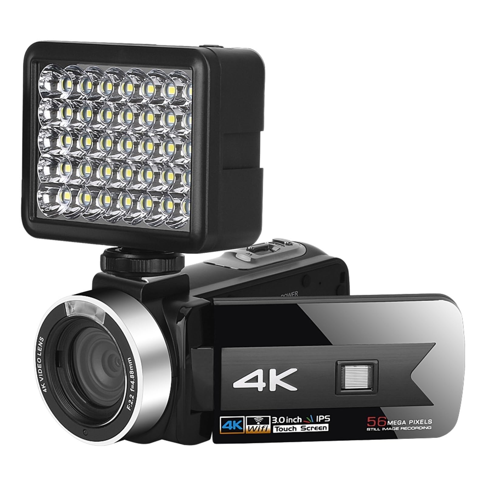 **MZZYG 56MP 4K Vlog Camera with WiFi & Night Vision - 16X Zoom UHD Digital Camcorder for Live Streaming, YouTube, Vlogging (Includes 16GB SD Card & Tripod) - Perfect for Travel, Outdoor Adventures & Content Creation**