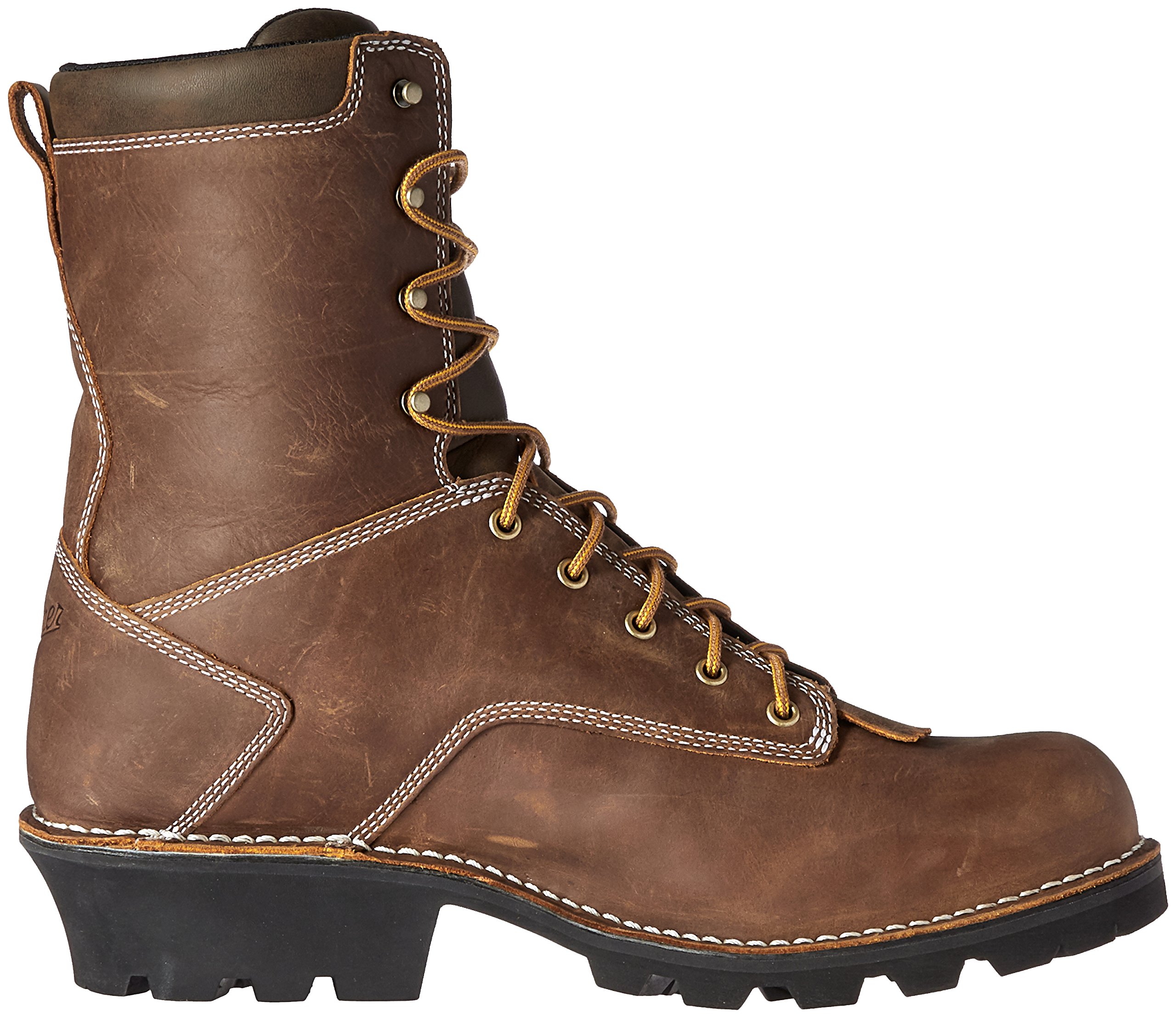 Danner Men's Logger Boots - Waterproof Oiled Nubuck Leather, Lightweight Platform with Vibram 360 Traction Outsole & 90-Degree Heel - Ideal for Hiking, Hunting & Outdoor Work