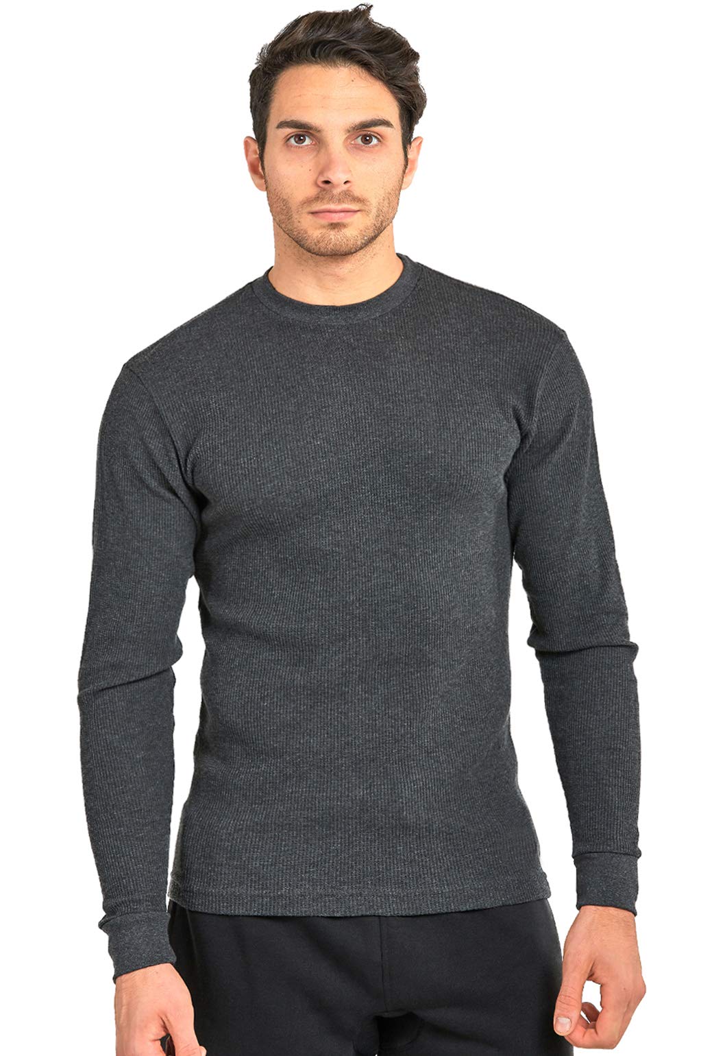 Men's Classic Waffle-Knit Thermal Shirt - Warm Winter Base Layer for Outdoor Activities & Cold Weather