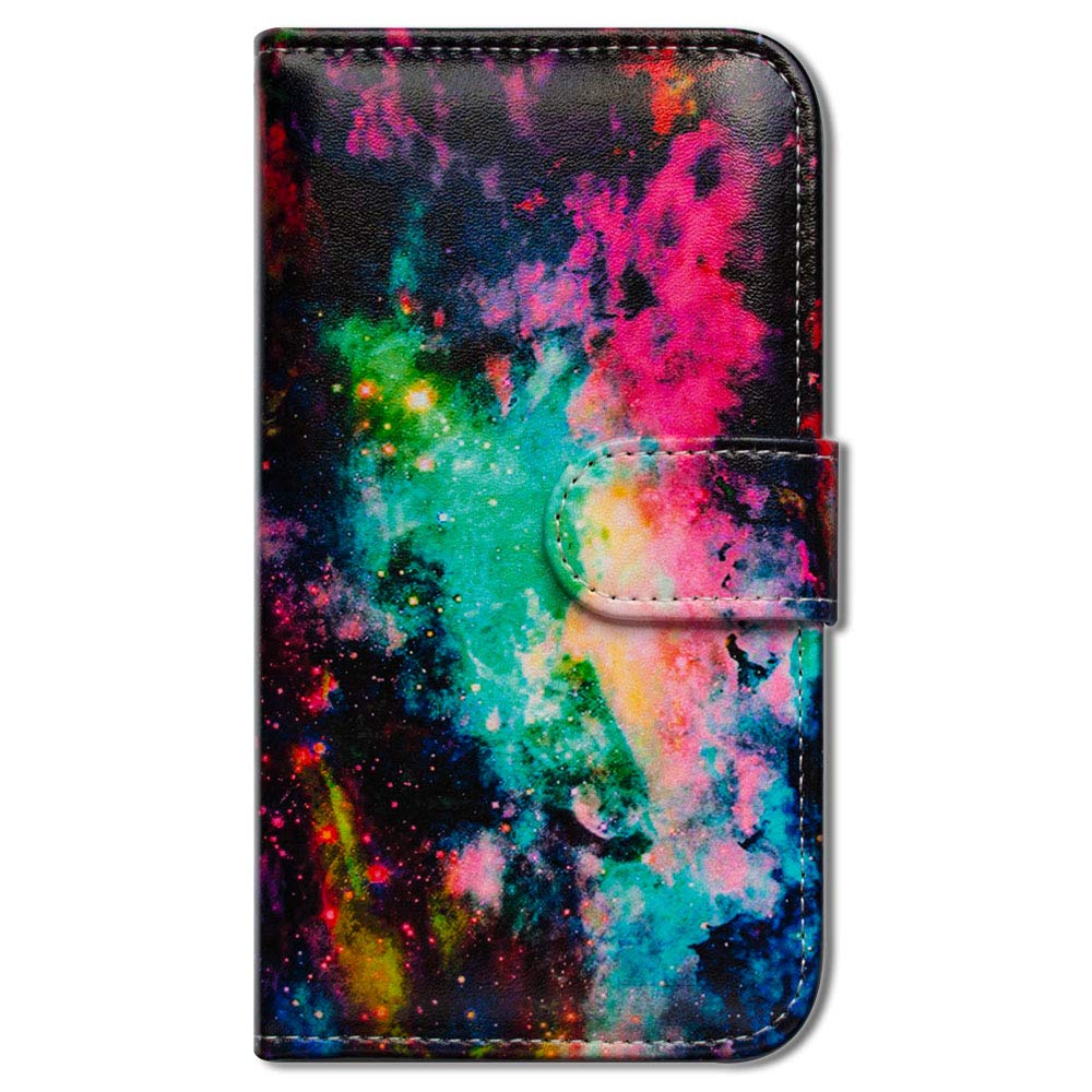 **Moto G Play 2021 Case | Premium Leather Flip Wallet Cover with Card Slots & Kickstand | Colorful Universe Sky Design | Perfect for Motorola Moto G Play 2021 (Not Compatible with 2020 Model) | Ideal for Daily Use, Travel & Hands-Free Viewing**