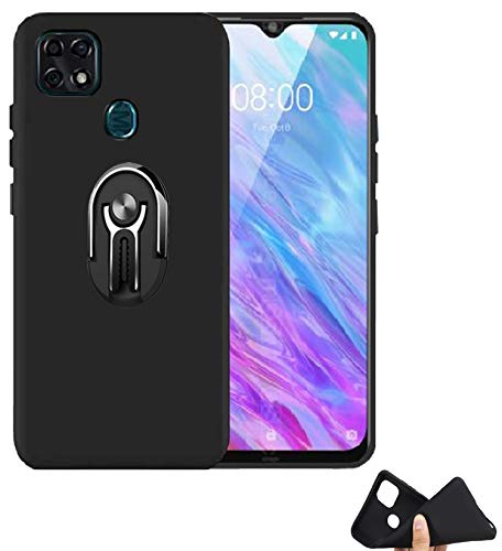 Zmax-10 Phone Case with 3in1 Ring & Flex Gel Cover - Gel Black | Car Mount & Phone Stand Compatible | Perfect for Driving, Work, and Home Use