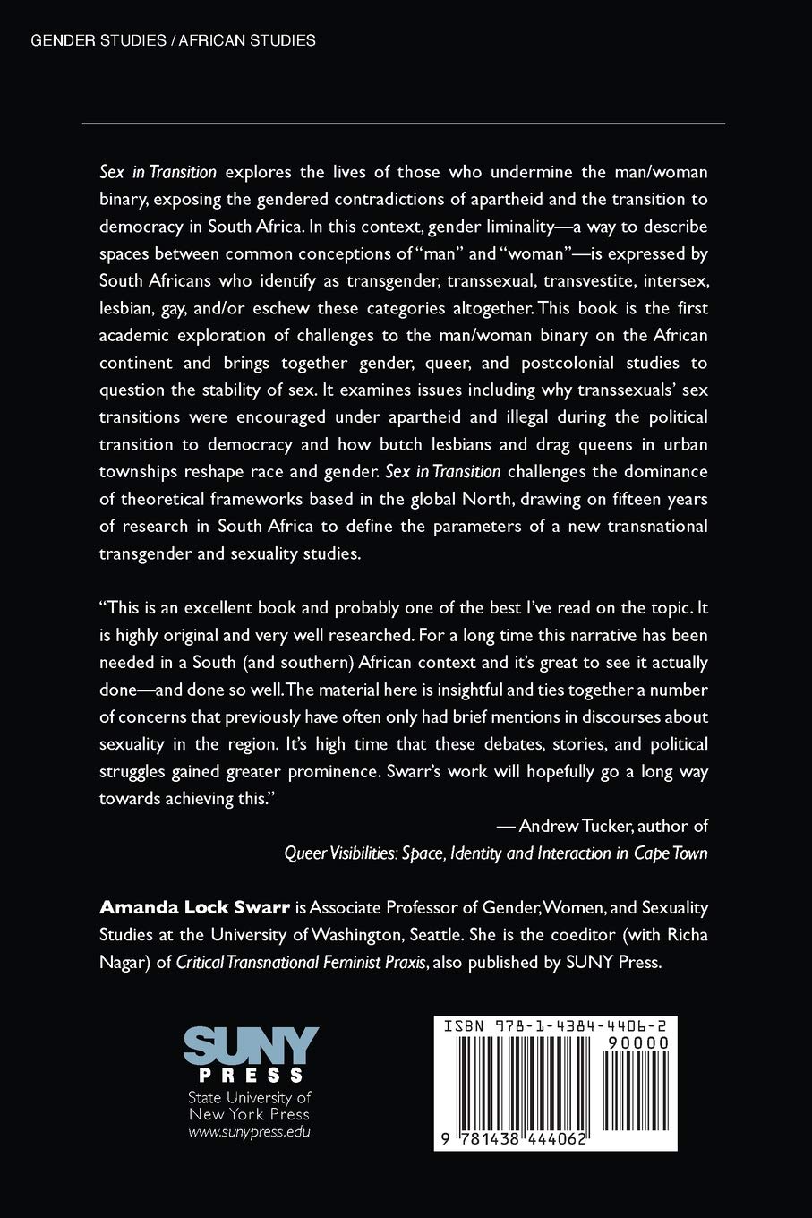 Sex in Transition: Remaking Gender and Race in South Africa - Exploring LGBTQ+ Identity and Social Change in Modern Society