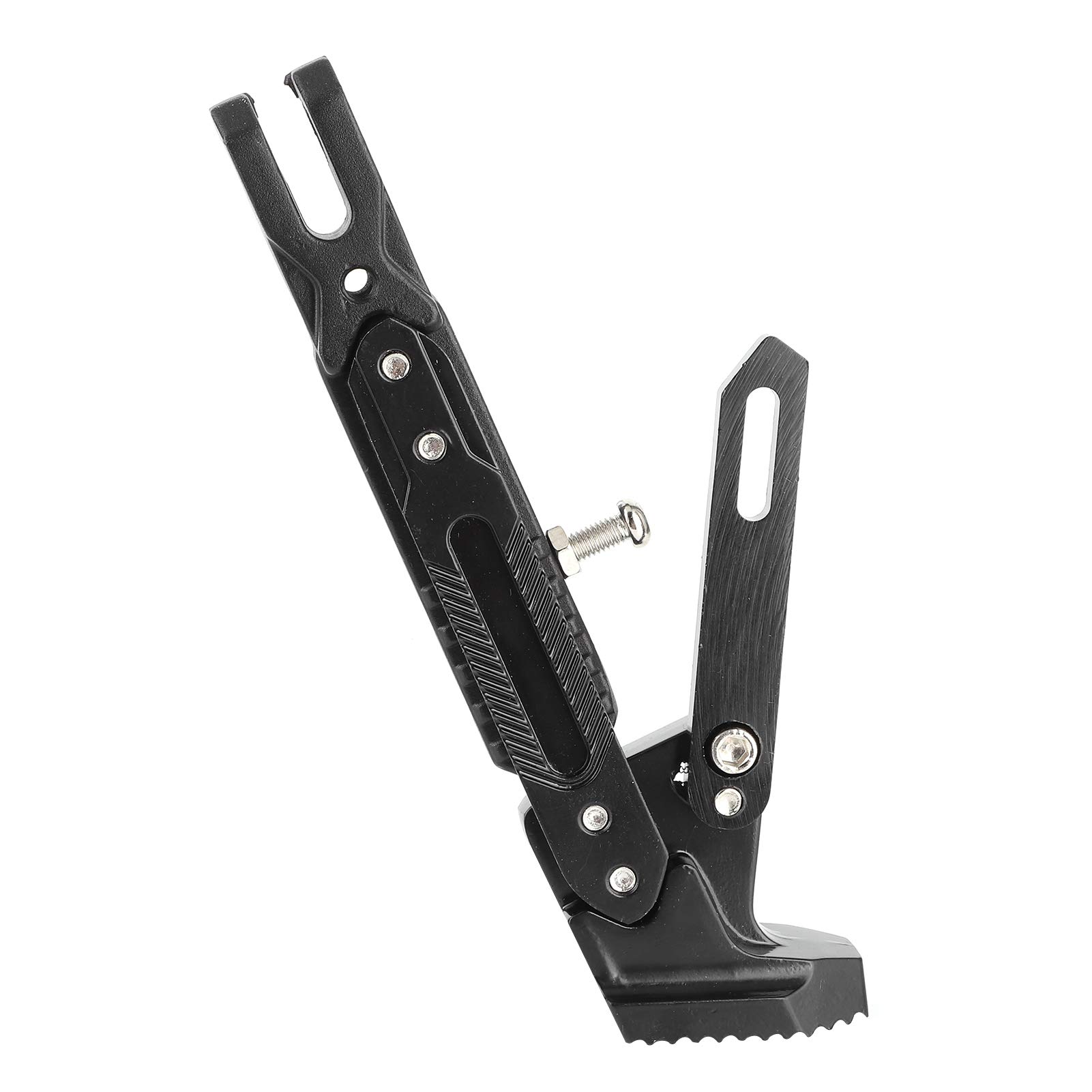 Universal Motorcycle Side Stand - Adjustable Aluminum Foot Brace Parking Leg Kickstand for Scooters & Bikes | Durable Tripod Holder for Secure Parking | Perfect for Commuting, Off-Road & Custom Modifications