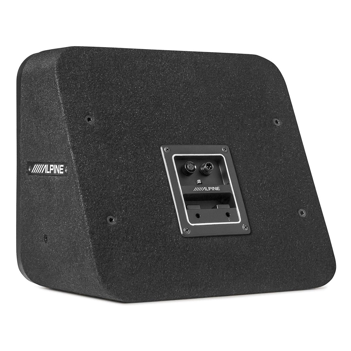 Alpine S2 SB8 Preloaded Subwoofer Wedge Enclosure - High-Performance Bass for Car Audio & Home Theater Systems