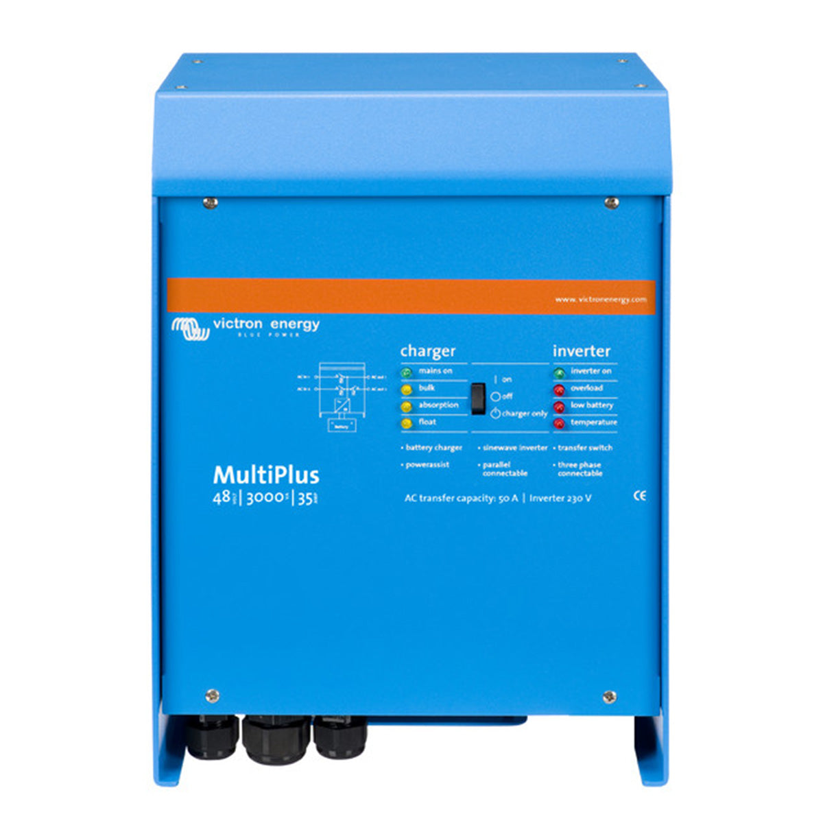 Victron Energy MultiPlus 48V 3000VA 35A 230V Inverter/Charger with VE.Bus - Perfect for Off-Grid Solar Systems, RVs, and Marine Applications
